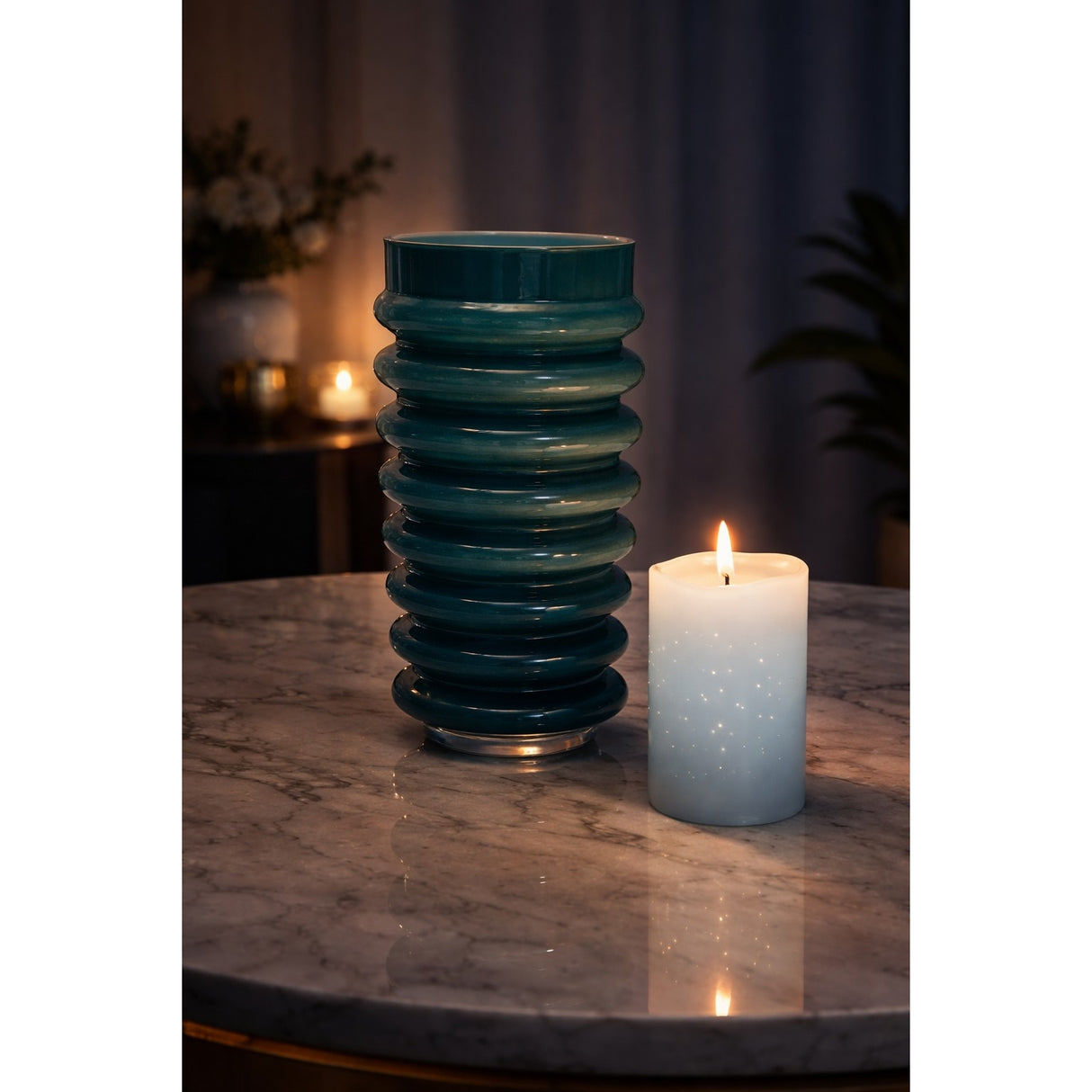 edg enzo de gasperi edg enzo de gasperi candela led starry con moccolo h 125 cm d 75 cm ip20 celeste ean 8059824475794