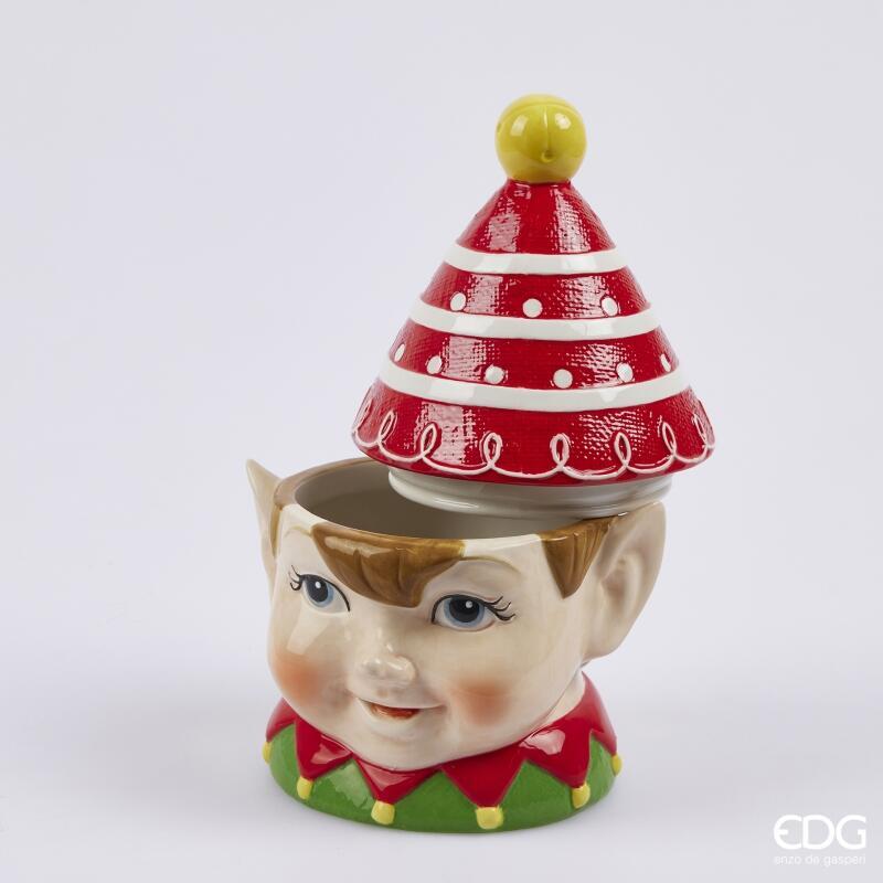 edg enzo de gasperi edg enzo de gasperi contenitore elfo natale h 275 cm l 185 cm l 165 cm red cream ean 8059824396754