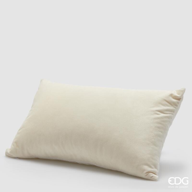 edg enzo de gasperi edg enzo de gasperi cuscino agrifoglio rettangolare natalizio l 50 cm l 30 cm velluto bianco verde rosso ean 8059824584809