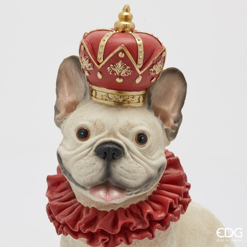 edg enzo de gasperi edg enzo de gasperi decoro bulldog natalizio h 28 cm l 23 cm l 135 cm bianco rosso ean 8059824541512