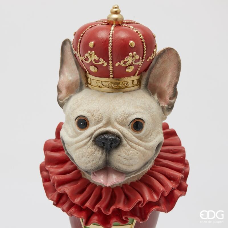 edg enzo de gasperi edg enzo de gasperi decoro bulldog natalizio h 36 cm d 145 cm bianco rosso ean 8059824541550