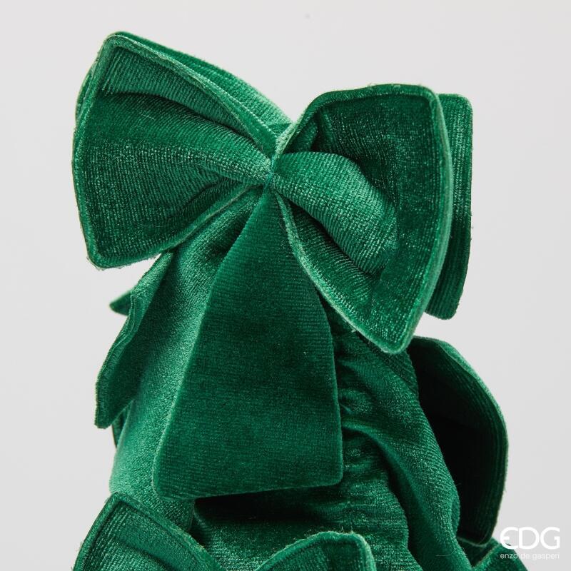 edg enzo de gasperi edg enzo de gasperi decoro cono con fiocchi di natale h 150 cm d 55 cm 3 pz green ean 8059824583970