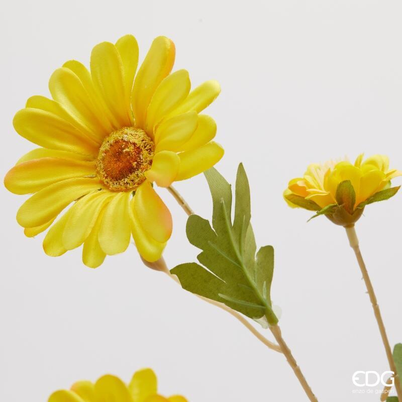 edg enzo de gasperi edg enzo de gasperi margherita ramo x5 con bocciolo h 77 cm pianta artificiale giallo ean 8059824581440