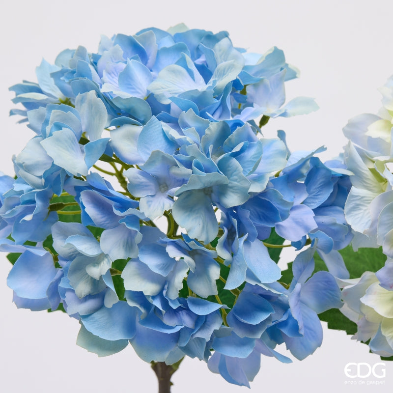 edg enzo de gasperi edg enzo de gasperi ortensia ramo con foglie ass h 50 cm pianta artificiale blu chiaro o scuro 1 pz ean 8059824647146