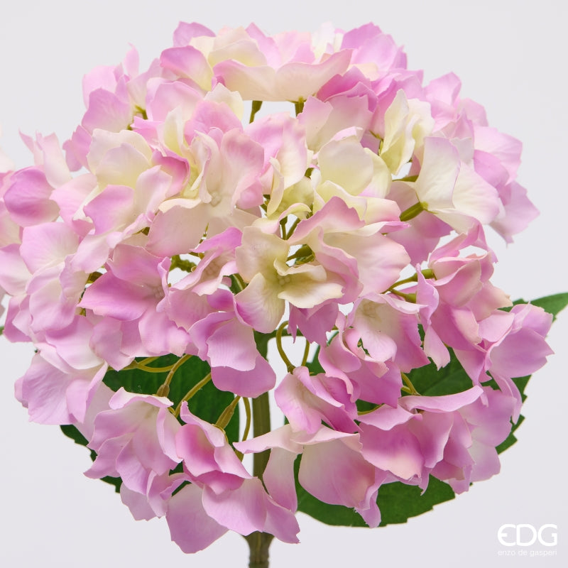 edg enzo de gasperi edg enzo de gasperi ortensia ramo con foglie ass h 50 cm pianta artificiale rosa chiaro o scuro 1 pz ean 8059824647184
