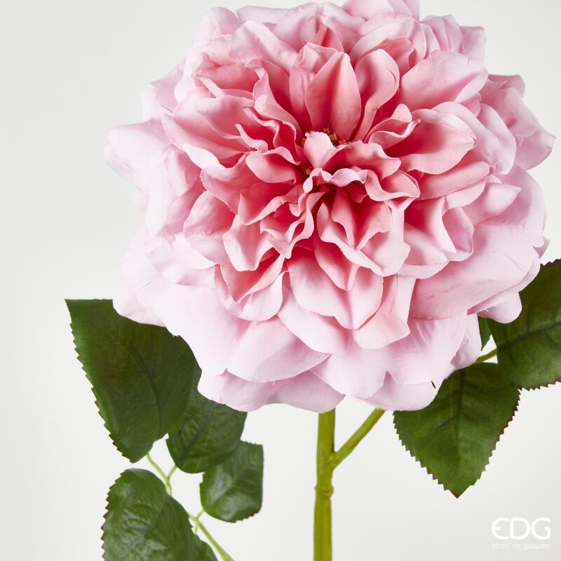 edg enzo de gasperi edg enzo de gasperi rosa jumbo ramo con foglie h 80 cm d 18 cm pianta artificiale colore rosa ean 8059824490384