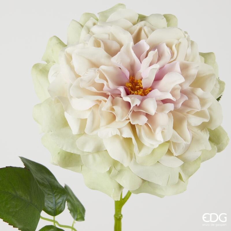 edg enzo de gasperi edg enzo de gasperi rosa jumbo ramo con foglie h 80 cm d 18 cm pianta artificiale colore verde rosa ean 8059824490445
