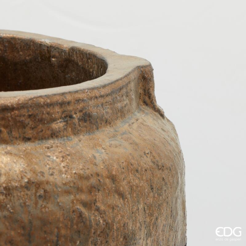 edg enzo de gasperi edg enzo de gasperi set 2 pz vaso saigon rotondo h 63 cm h 58 cm ceramica waterproof copper ean 8059824494382