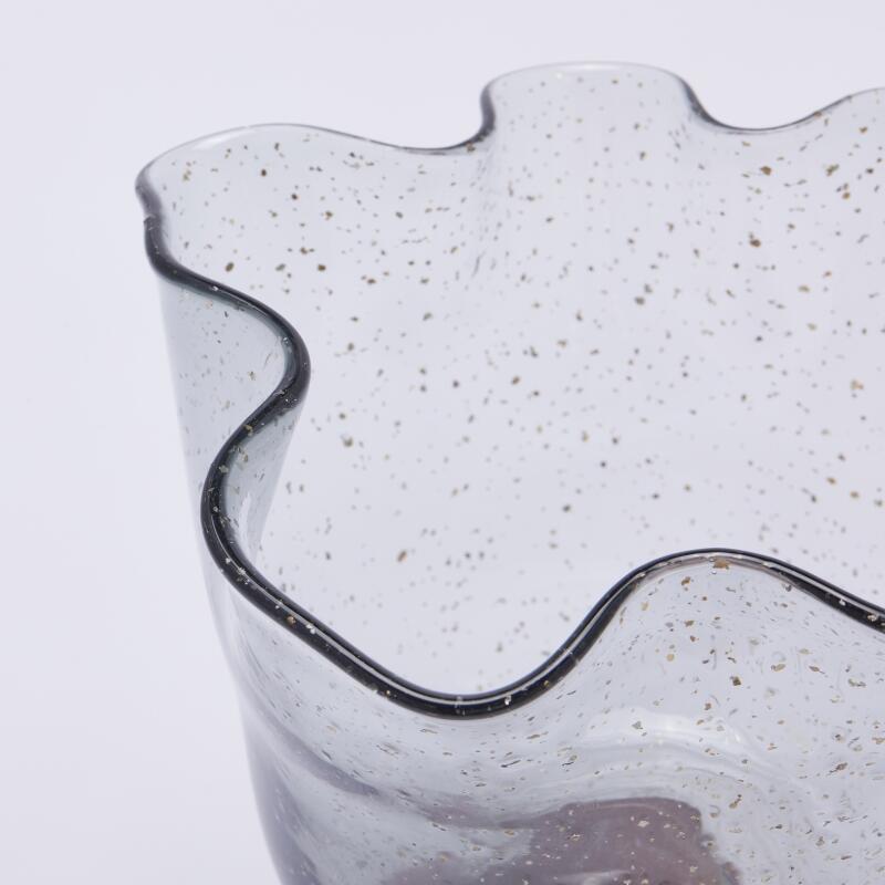 edg enzo de gasperi edg enzo de gasperi vaso drappo bicolore con piede h 23 cm d 22 cm pink grey ean 8059824355393