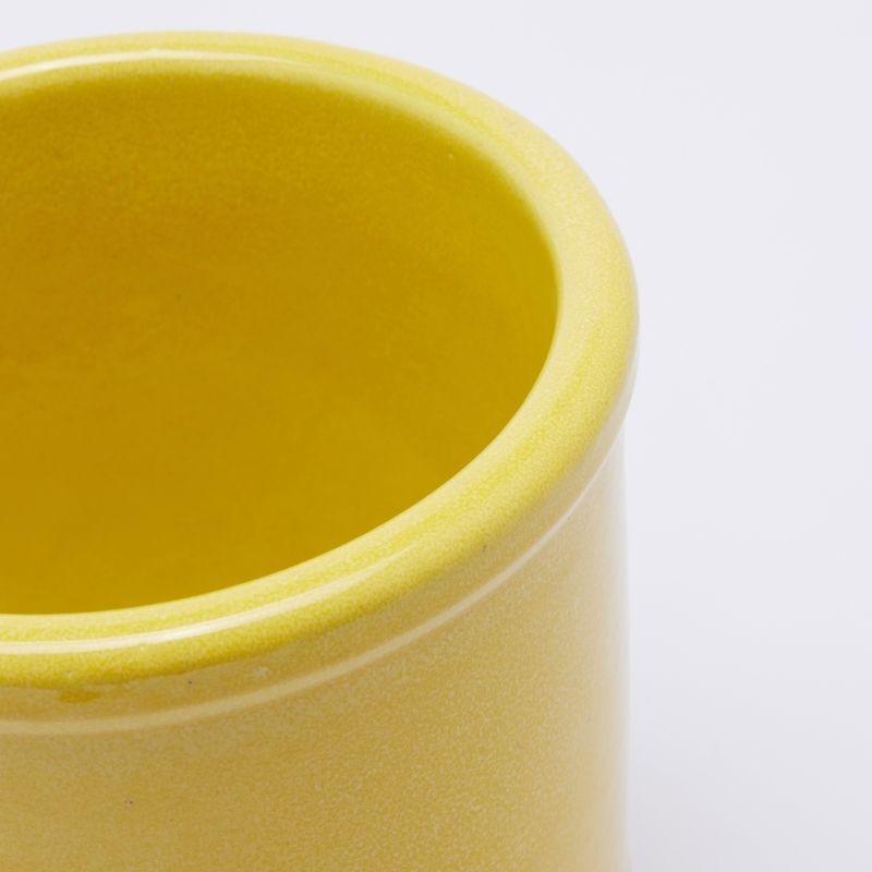 edg enzo de gasperi edg enzo de gasperi vaso glaze cilindro h 18 cm d 18 cm ceramica waterproof colore giallo ean 8059824356482