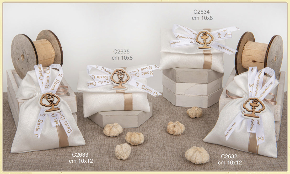 etm etm sacchetti portaconfetti nastro comunione 10 x 12 cm bianco 12 pz ean 8057500589186