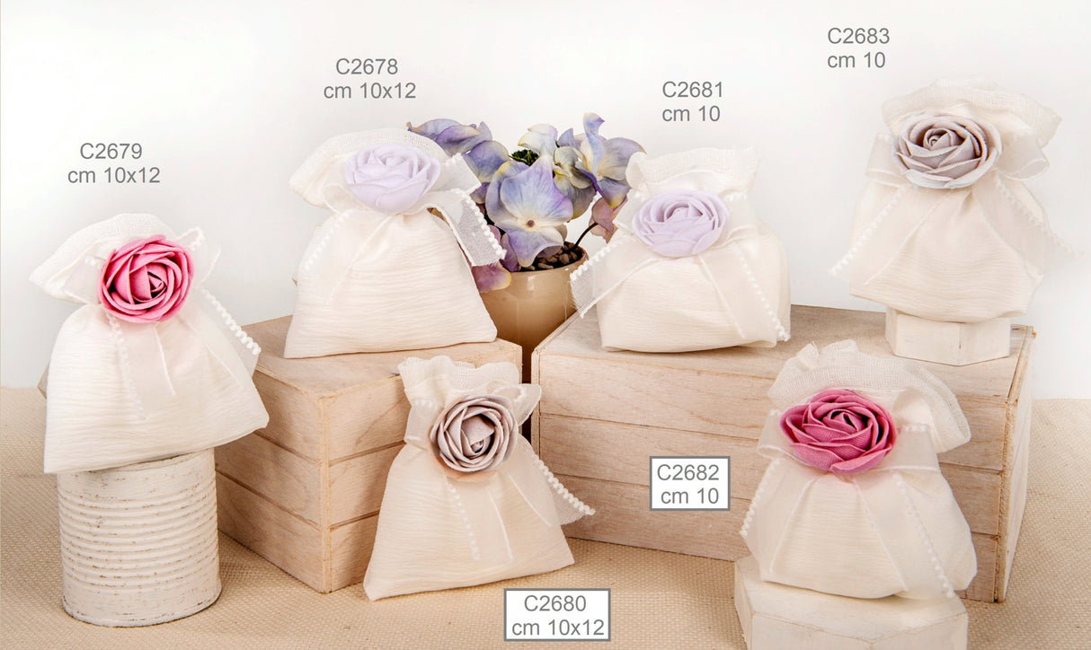 etm etm sacchetto bocciolo bag quadro 10 cm portaconfetti bianco ean 8057500589674