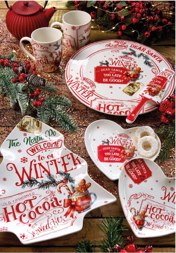 fade fade chocolat vassoio albero di natale 30 x 28 cm bianco rosso ean 8016175589761