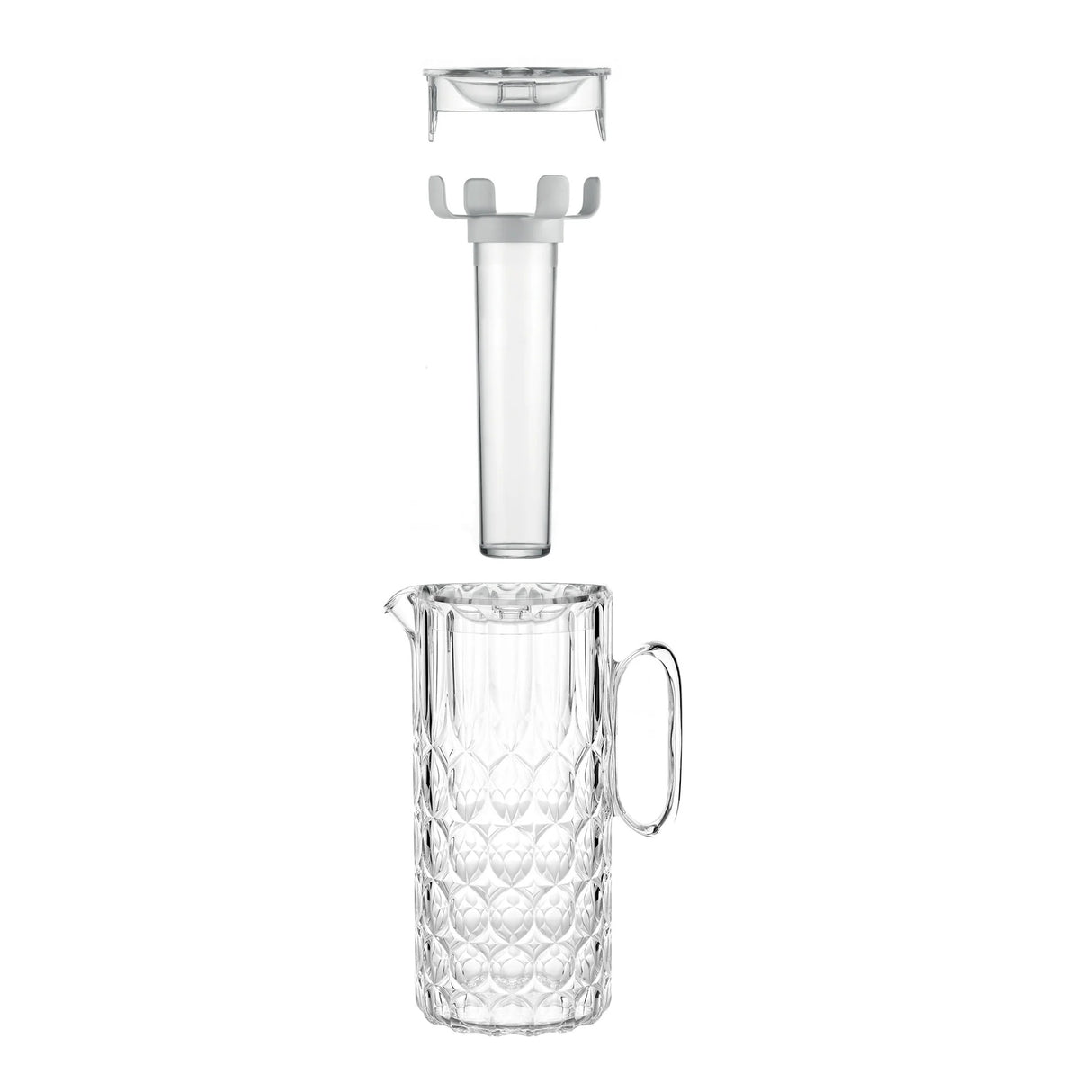 guzzini guzzini caraffa vanity con bulbo refrigerante in cristallo acrilico trasparente caraffa elegante per bevande fresche ean 8008392396543