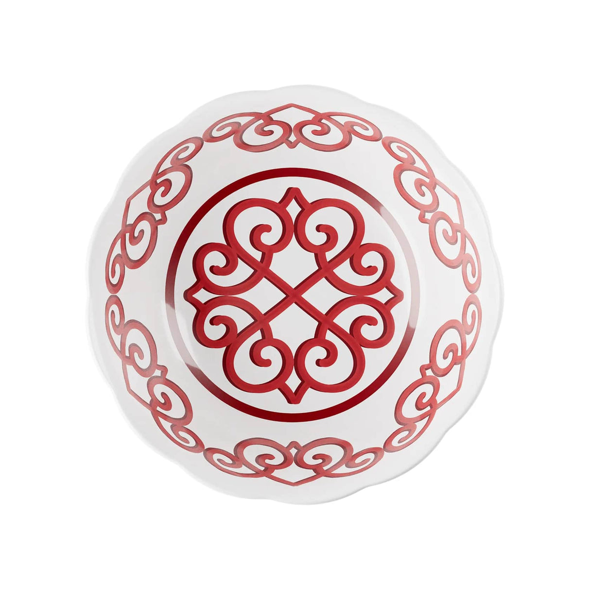 guzzini guzzini contenitore natalizio harmonia melamina d 30 cm table decor bianco rosso ean 8008392412632