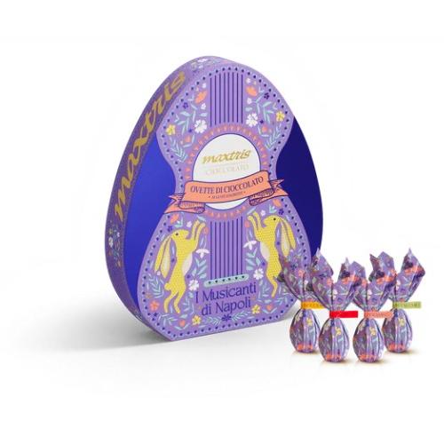 maxtris maxtris linea i musicanti di napoli chitarra in latta 300 gr ovette assortiti di pasqua ean 8022470873801