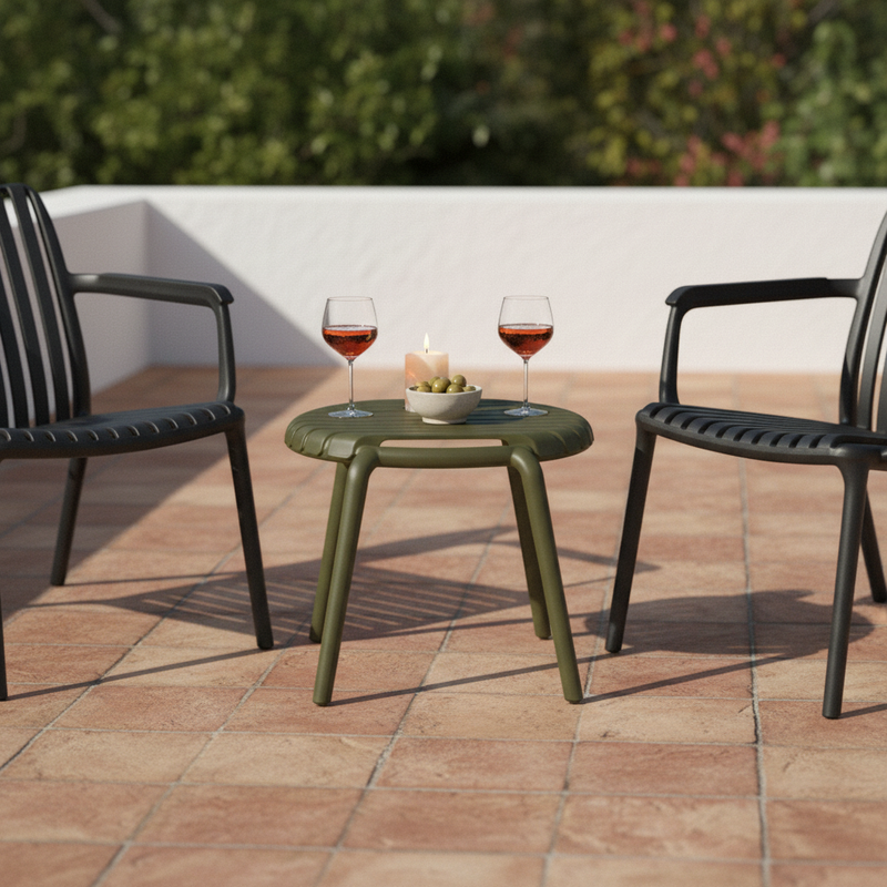 moia greenwood moia greenwood tavolino balcony set valencia in resina verde tavolino in polipropilene con fibra di vetro design outdoor ean 8013054838163