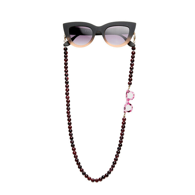 okkia okkia collana bijoux con palline in vetro per occhiali e mascherina colore chocolate opal ean 8056211376030