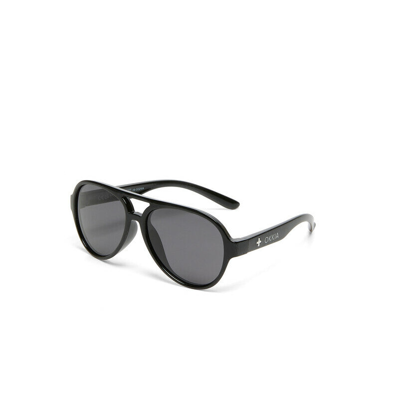 okkia okkia occhiale baby da sole premontato aviatore colore black 6 10 anni ean 8056211375880