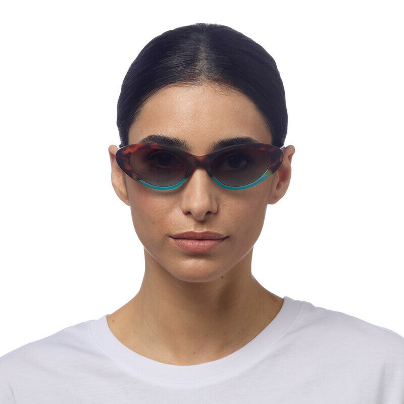 okkia okkia occhiale da sole premontato mod lina cat eye soft touch havana blue lenti brown ean 8058093548413