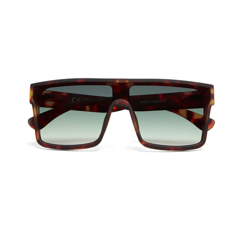 okkia okkia occhiale da sole premontato mod tokyo soft touch classic havana lenti verde ean 8056211375187