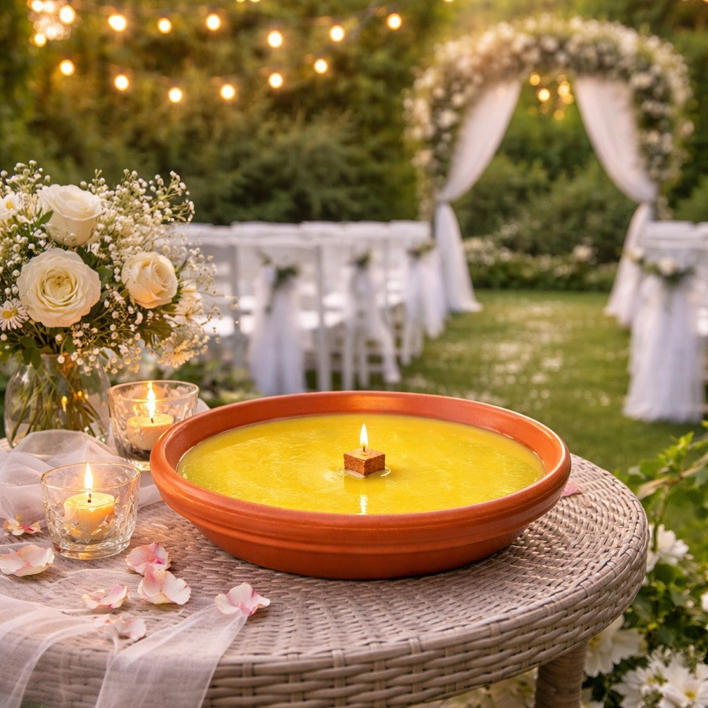 regalo italiano regalo italiano candela citronella terracotta d 17 cm h 3 cm 1 pz ean 8021785387829