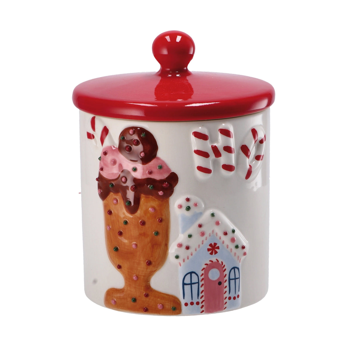 regalo italiano regalo italiano scatola natale d 13 cm h 18 cm ceramica ass bianco rosso 1 pz ean 8057586035669