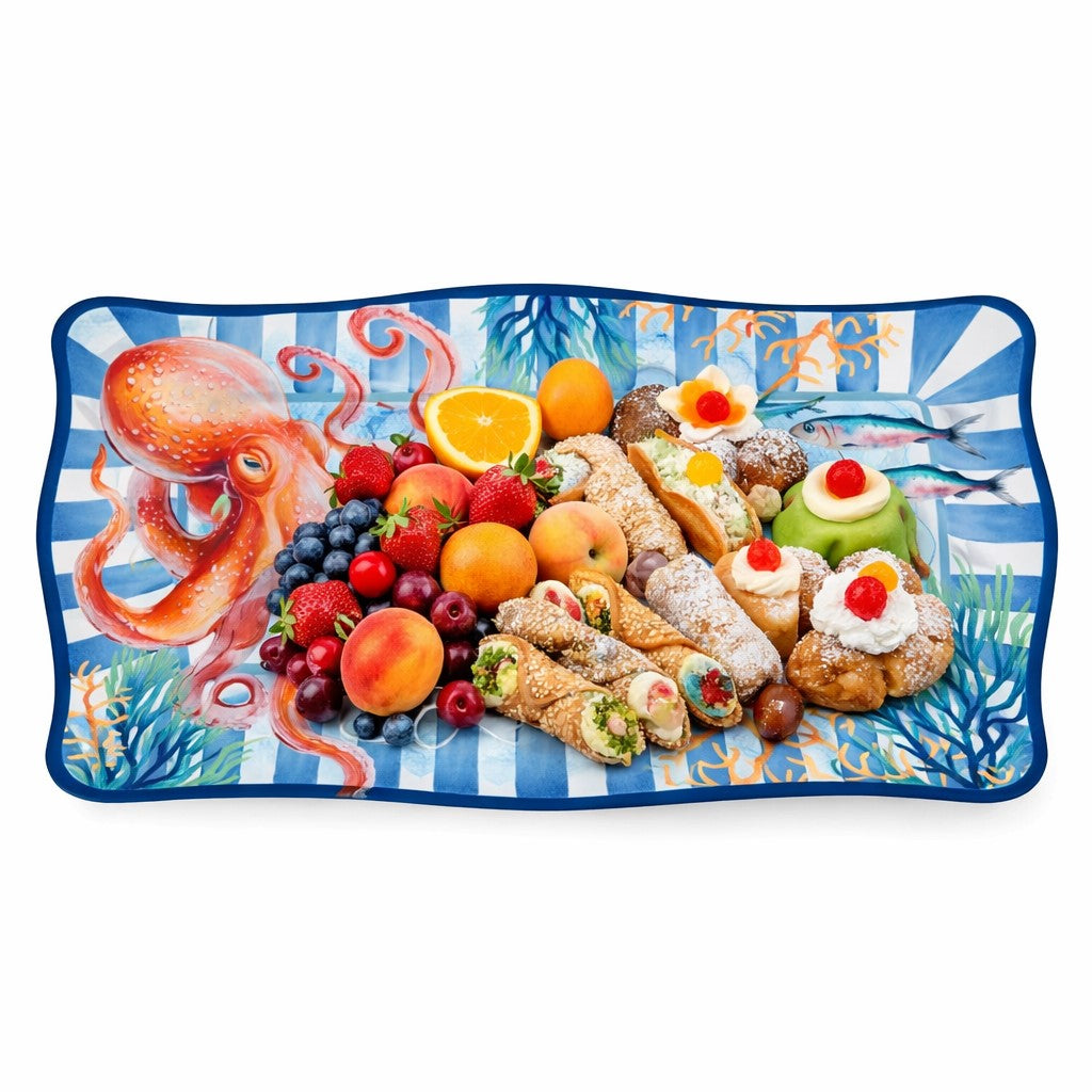 regalo italiano regalo italiano vassoio rettangolare deep in melamina 48 x 28 m cm h 2 cm ean 8057586196346