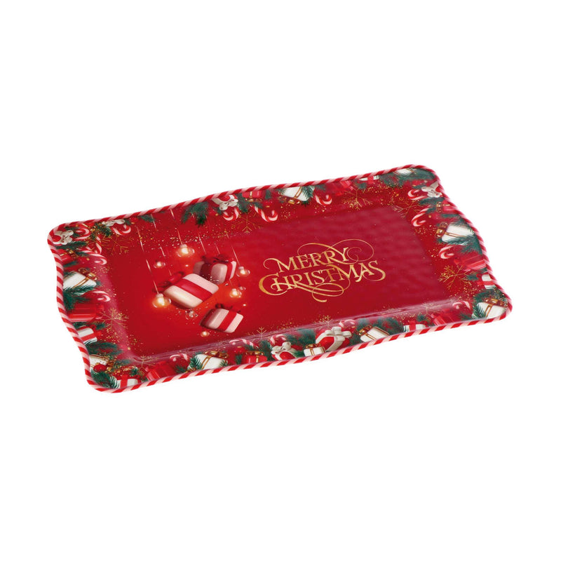 regalo italiano regalo italiano vassoio rettangolare melamina ass 36 x 23 cm h 15 cm rosso 1 pz ean 8057586035393