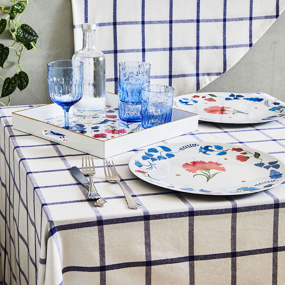 tognana tognana tovaglia picnic blu textile 150 x 300 cm bianco blu ean 8056444400359