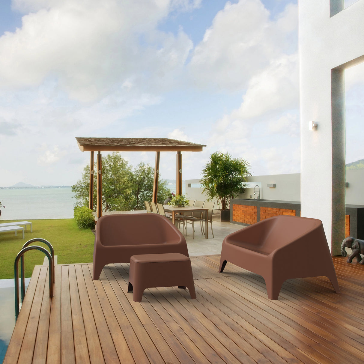 toomax toomax divano matera 2 posti terracotta divano da esterno resistente ai raggi uv ean 8009371095952