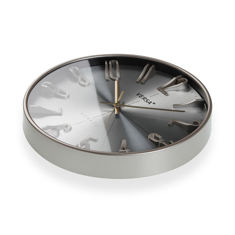 versa versa orologio da parete d 30 cm numeri in evidenza grigio ean 8420327547989