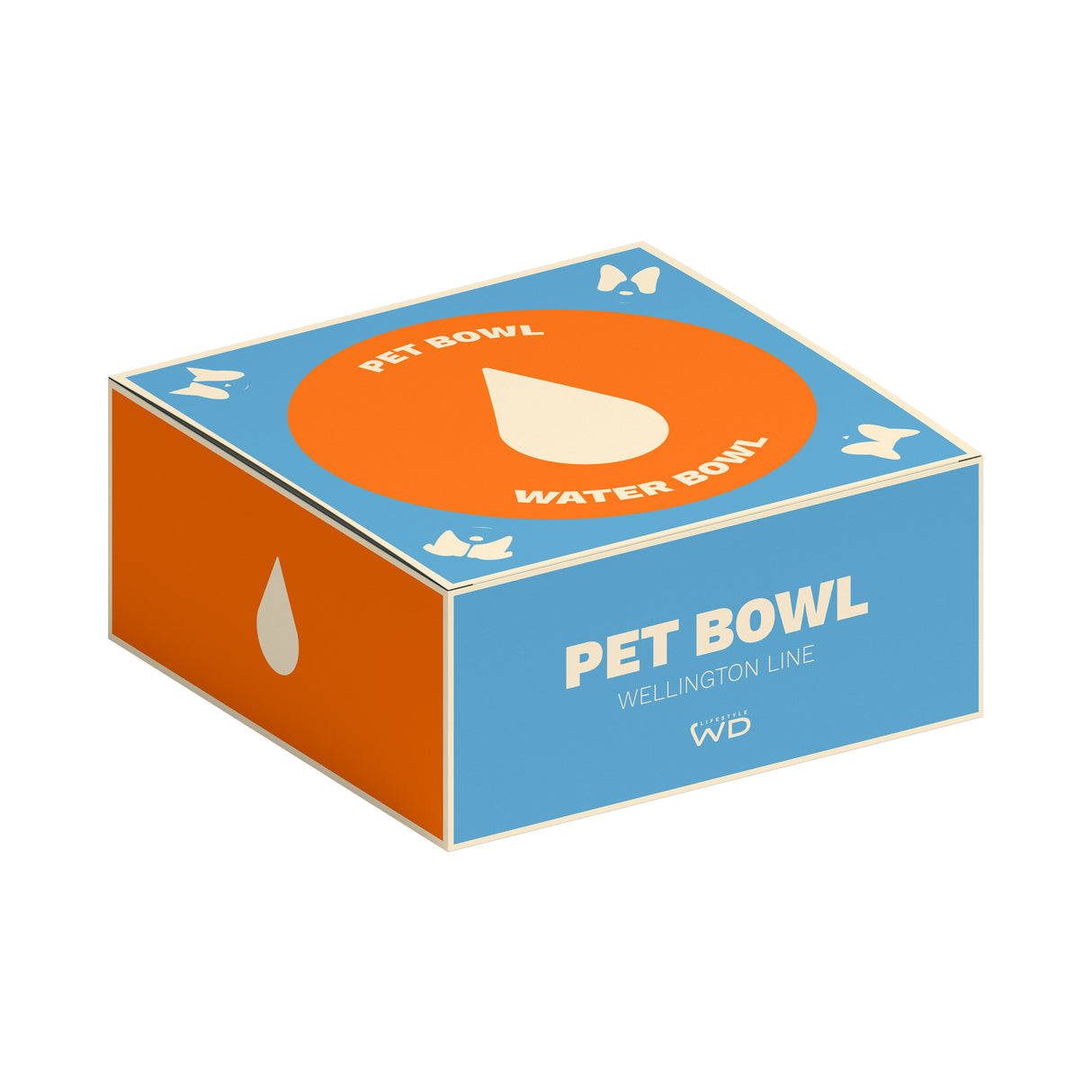 wd lifestyle wd lifestyle ciotola acqua d 12 cm arancione celeste ean 8055035683119