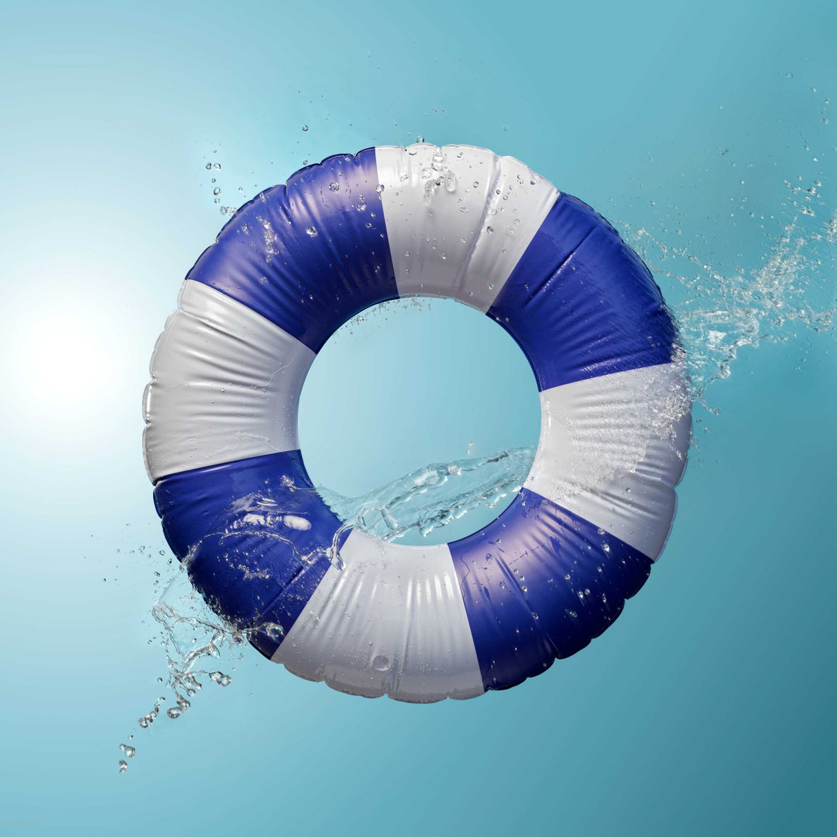 wd lifestyle wd lifestyle salvagente gonfiabile decorazione fasce bianche e blu