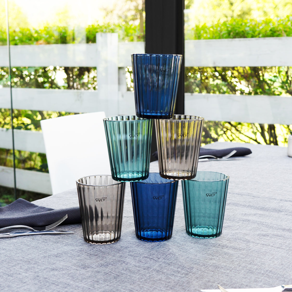 wd lifestyle wd lifestyle set 2 bicchieri in acrilico 370 ml blu ean 8053300574407