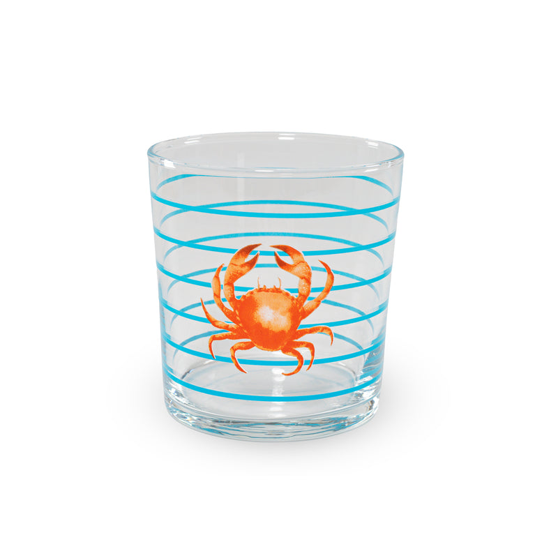 wd lifestyle wd lifestyle set 4 bicchieri in vetro 300 ml decoro mare con righe azzurre ean 8055035685304