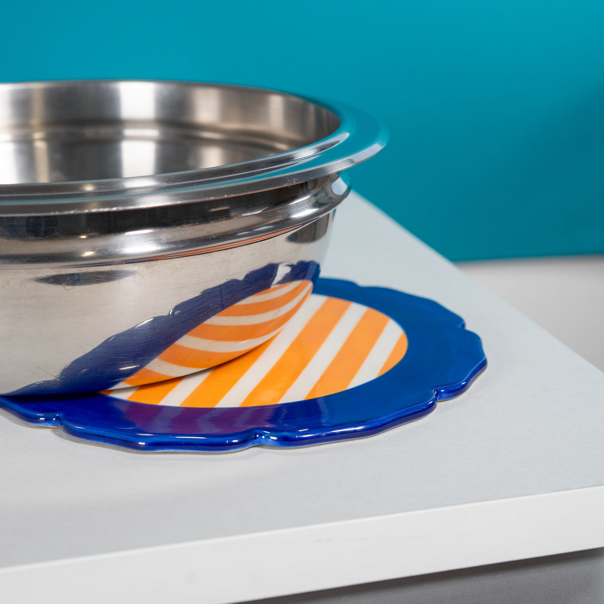 wd lifestyle wd lifestyle sottopentola in stoneware d 18 cm blu ean 8055035684796