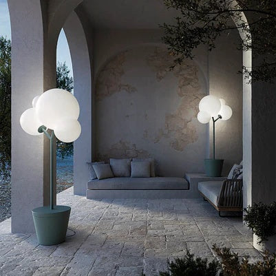 zafferano zafferano piantana tree of light h 185 cm diffusore bianco struttura nero ean 8054040729393