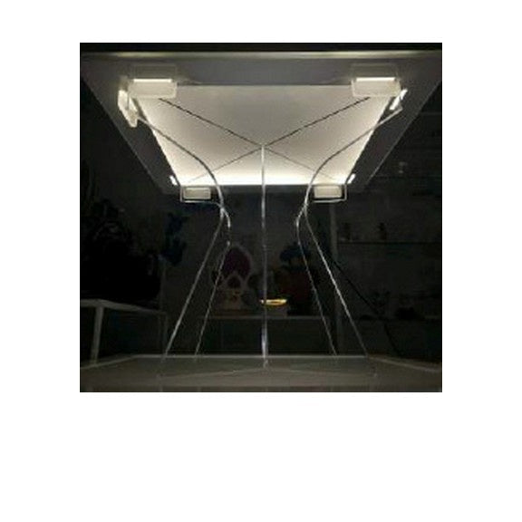 bigiemme bigiemme alzata plexiglass trasparente per top led 48x48 cm h 50 cm