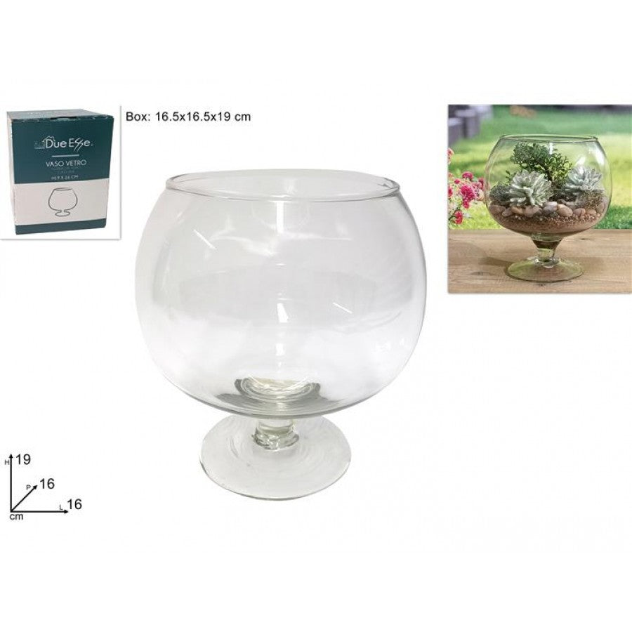 due esse distribuzioni due esse distribuzioni vaso napoleone h 19 cm d 16 cm vetro natural scatola regalo ean 8034048647912