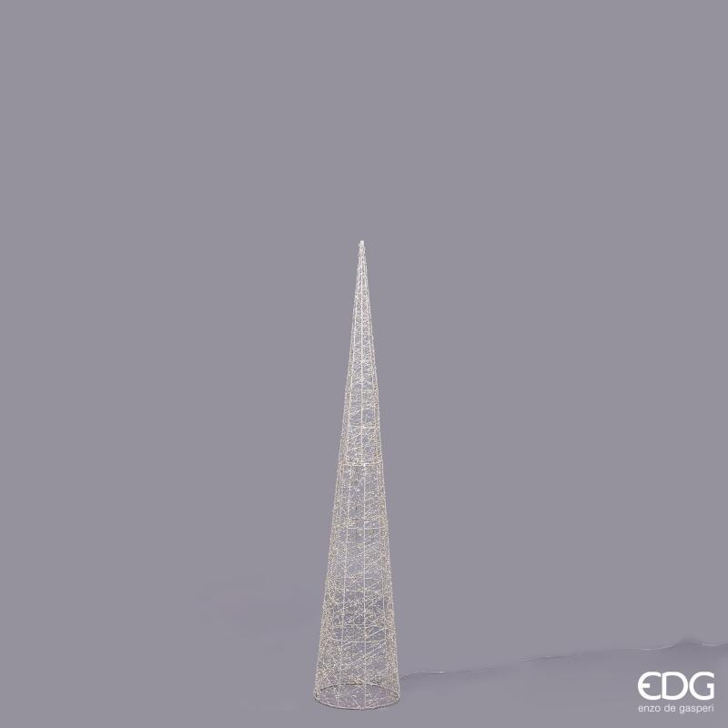 edg enzo de gasperi edg enzo de gasperi albero di natale led pearls cono 720 microled h 150 cm d 28 cm ip44 light gold ean 8059824546531