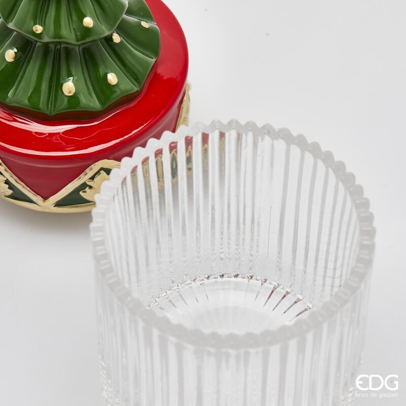 edg enzo de gasperi edg enzo de gasperi contenitore pino natale h 25 cm d 11 cm green red ean 8059824539632