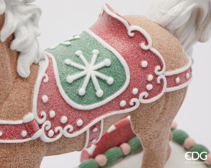edg enzo de gasperi edg enzo de gasperi decoro cavallo marzapane natale h 38 cm l 345 cm l 16 cm hazelnut ean 8059824561602