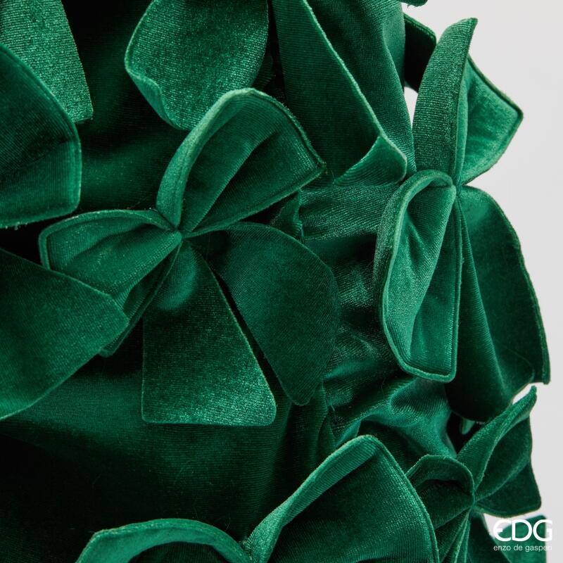 edg enzo de gasperi edg enzo de gasperi decoro cono con fiocchi di natale h 150 cm d 55 cm 3 pz green ean 8059824583970