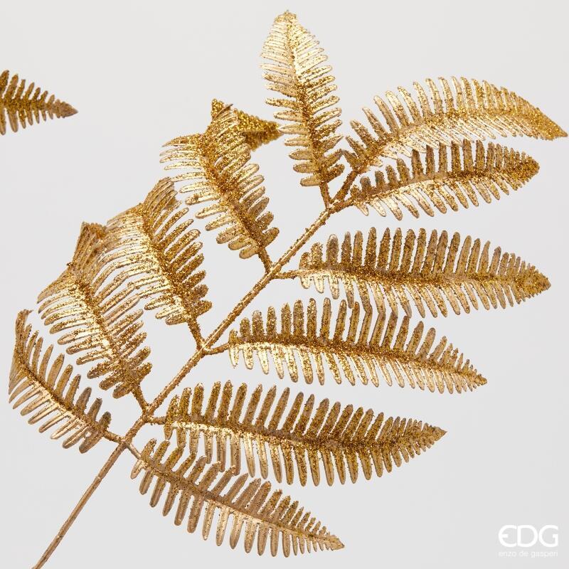 edg enzo de gasperi edg enzo de gasperi felce glitter 3 rami di natale h 95 cm gold ean 8059824580924