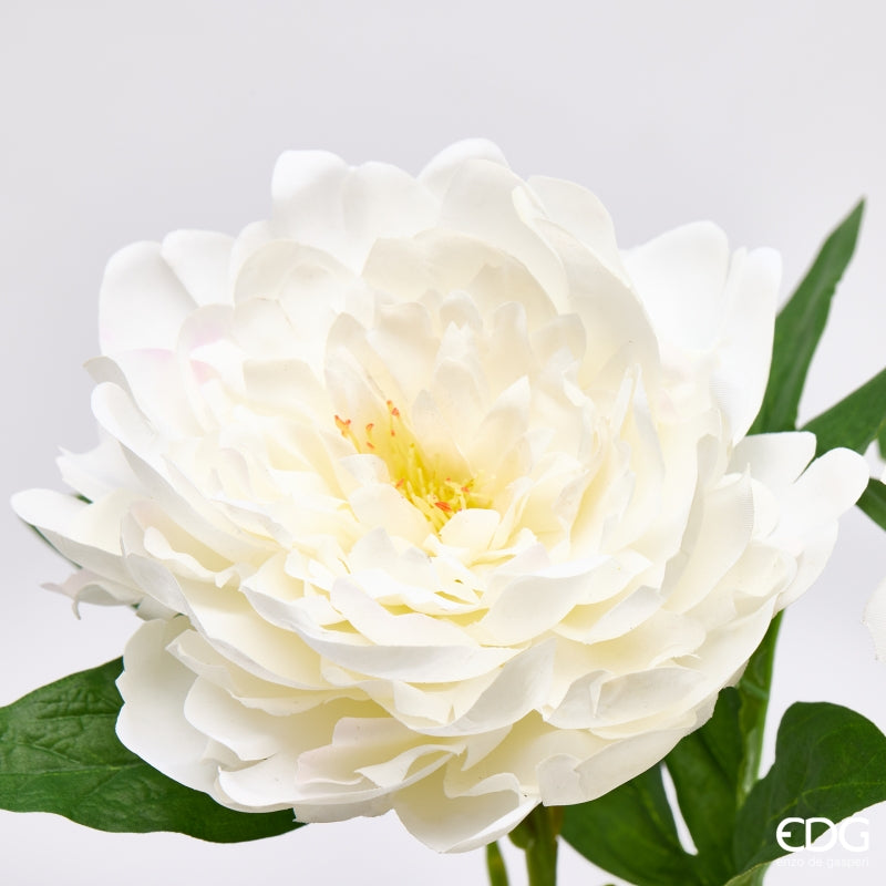 edg enzo de gasperi edg enzo de gasperi peonia ramo con foglie ass h 58 cm pianta artificiale bianco 1 pz ean 8059824647283
