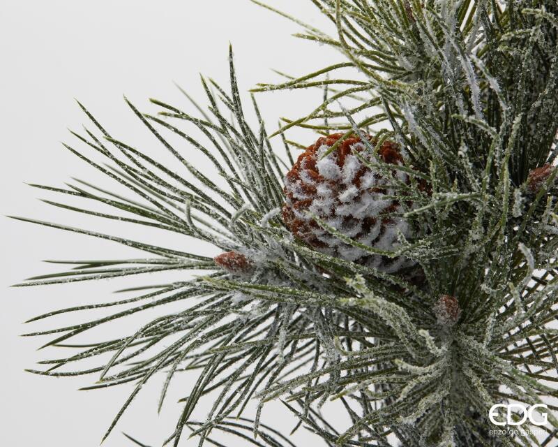 edg enzo de gasperi edg enzo de gasperi pino con pigne corona di natale innevato d 60 cm white green ean 8059824516466