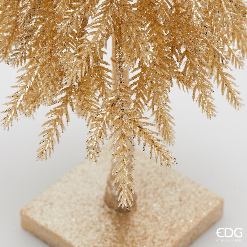 edg enzo de gasperi edg enzo de gasperi pino natale glitter con base h 48 cm gold ean 8059824516503