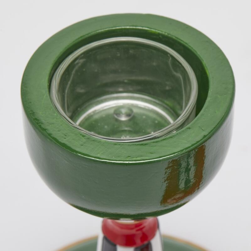 edg enzo de gasperi edg enzo de gasperi portacandela di natale scacchi ass h 15 cm d 11 cm white black 1 pz ean 8059824403346