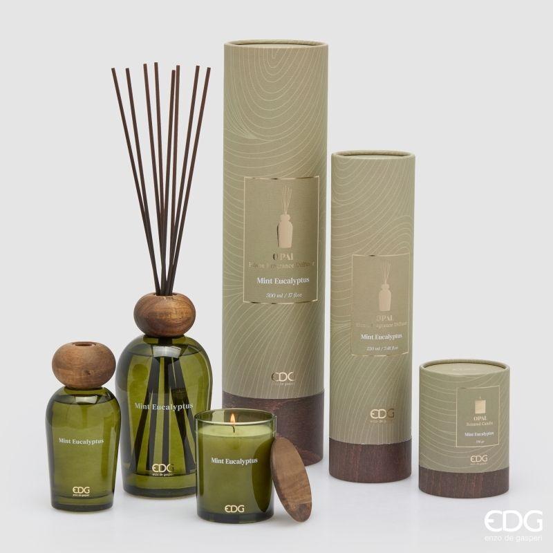 edg enzo de gasperi edg enzo de gasperi profumatore bottiglia opal 500 ml h 185 cm mint eucalyptus ean 8059824627285